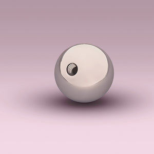 Theros Sphere 45 massage ball for prostate and perineal massage, for screwing onto Theros ProstaSphere and Theros YoniSphere. View: threaded socket on the left of the image.