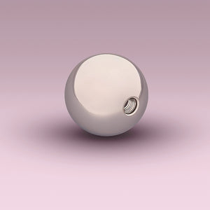 Theros Sphere 45 massage ball for prostate and perineal massage, for screwing onto Theros ProstaSphere and Theros YoniSphere. View: threaded socket on the right of the image.