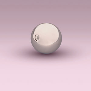 Theros Sphere 40: Massagekugel 40 mm Durchmesser aus Implantatstahl mit Gewinde, Zubehör für Yonisphere Massagegerät für die Vagina oder für Prostasphere für die Prostatamassage, Ansichtt Gewinde links