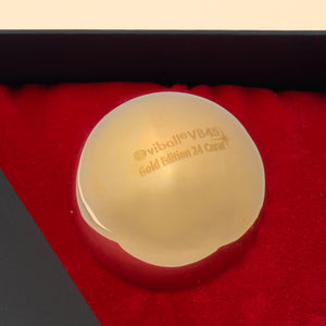 Viball Gold Edition 24 Carat, 45 mm, von Hand vergoldete medizinische Liebeskugel für Frauen und Männer in schwarzer Schachtel, Zoom vom Logo