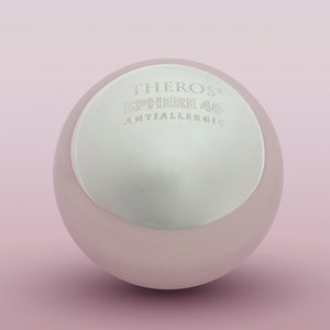 Theros Sphere 40: Massagekugel 40 mm Durchmesser aus Implantatstahl mit Gewinde, Zubehör für Yonisphere Massagegerät für die Vagina oder für Prostasphere für die Prostatamassage, Ansicht ZOOM auf Logo
