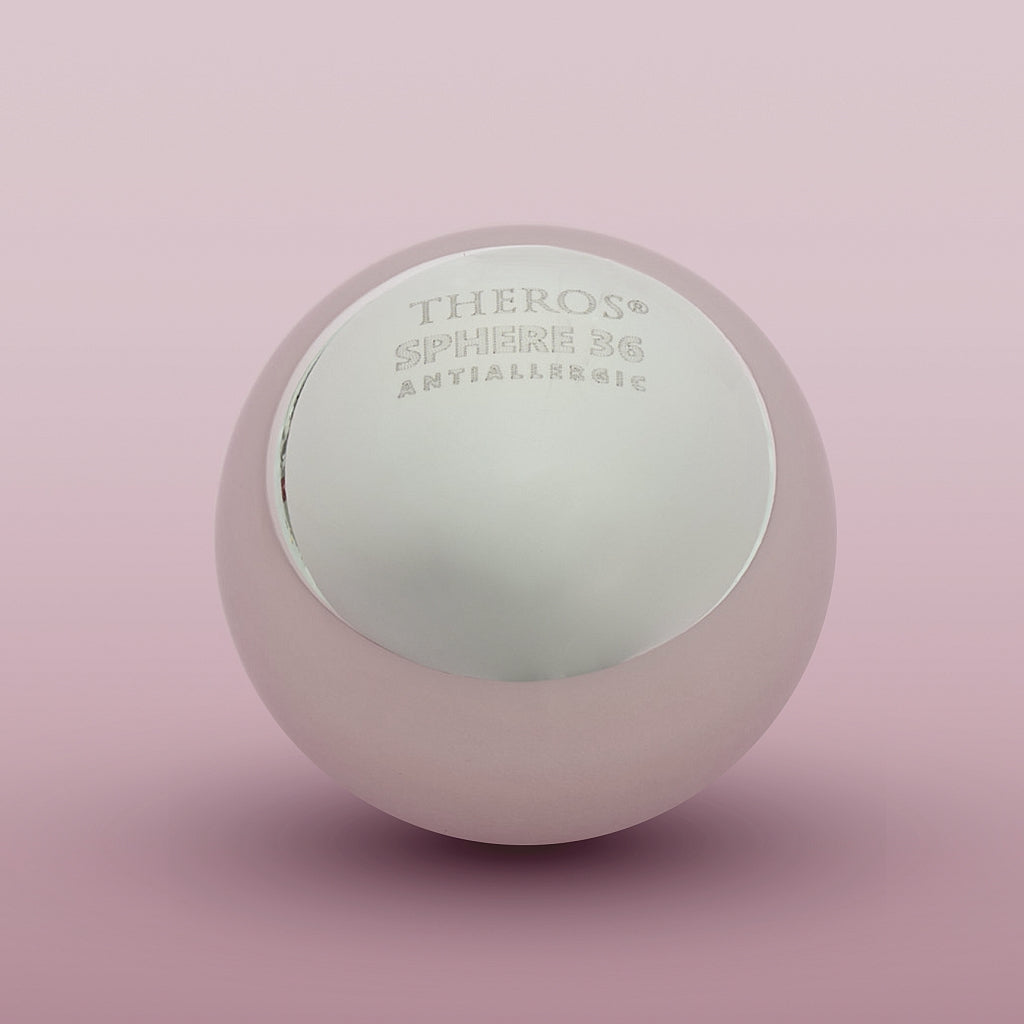 Theros Sphere 36 massage ball for prostate and perineal massage, for screwing onto Theros ProstaSphere and Theros YoniSphere. View: zoomed front view.