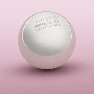 Theros Sphere 45 massage ball for prostate and perineal massage, for screwing onto Theros ProstaSphere and Theros YoniSphere. View: zoomed front view.