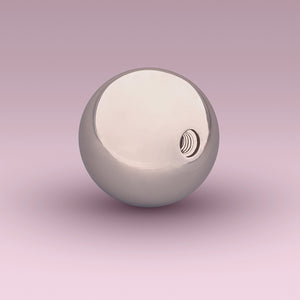 Bola de masaje Theros Sphere XX para masaje prostático y perineal, para enroscar en ProstaSphere Theros® y YoniSphere Theros®. Vista: casquillo roscado a la derecha de la imagen.
