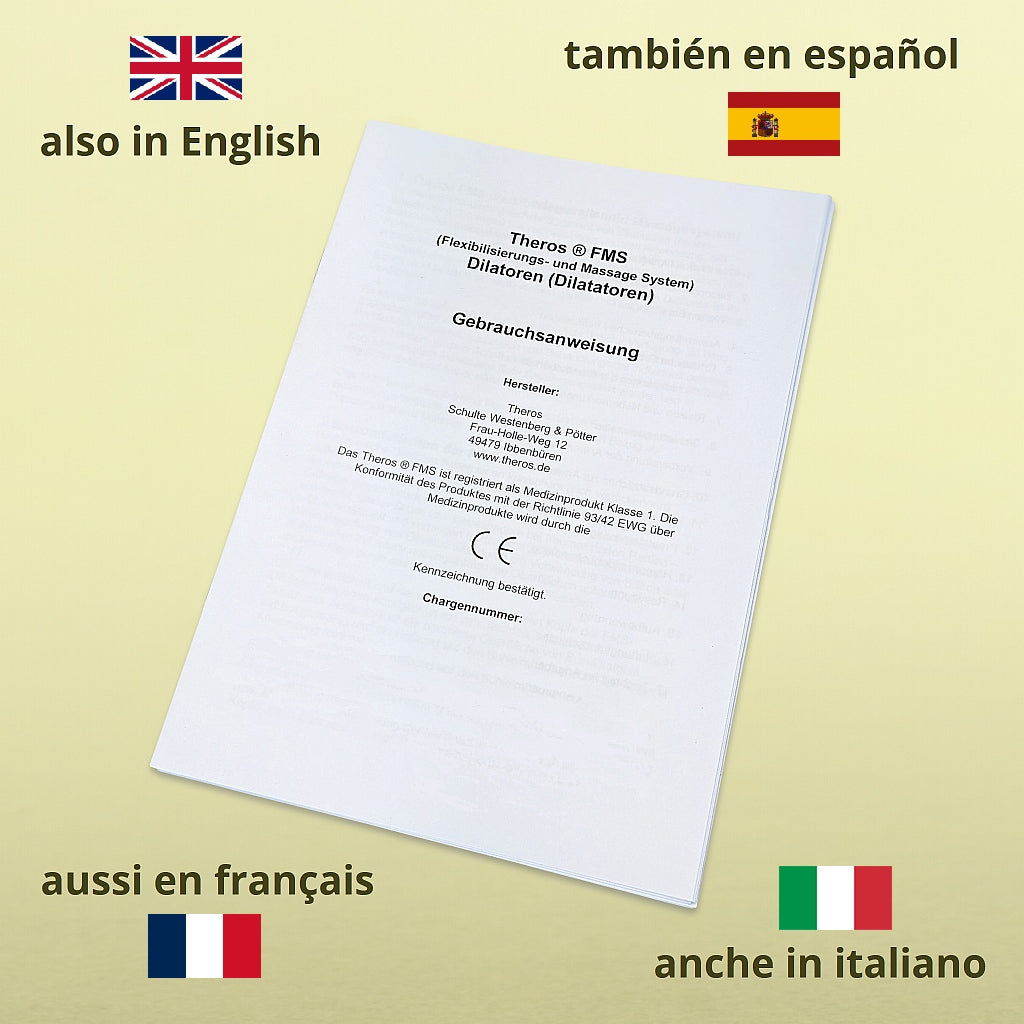 Informaciones de uso de los dilatadores FMS Theros®, 20 páginas A5