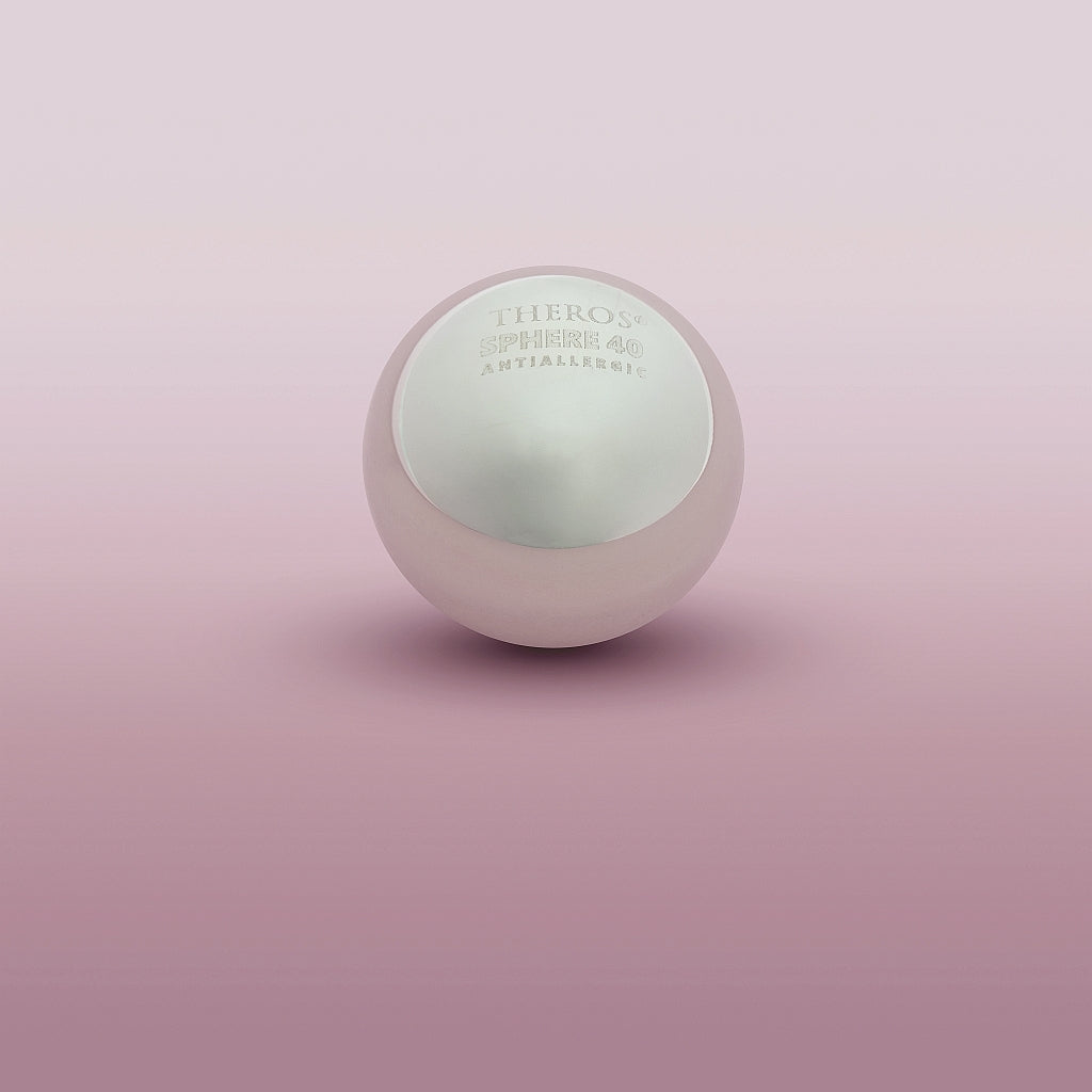 Boule de massage Theros Sphere 40 pour le massage de la prostate et du périnée, à visser sur ProstaSphere Theros® et YoniSphere Theros®. Vue : de face.