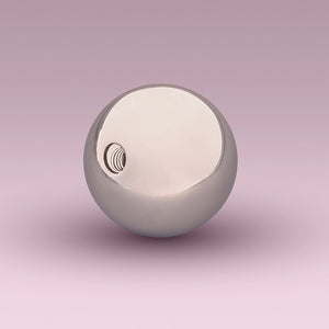 Boule de massage Theros Sphere 60 pour le massage de la prostate et du périnée, à visser sur ProstaSphere Theros® et YoniSphere Theros®. Vue : douille filetée à gauche de l’image.