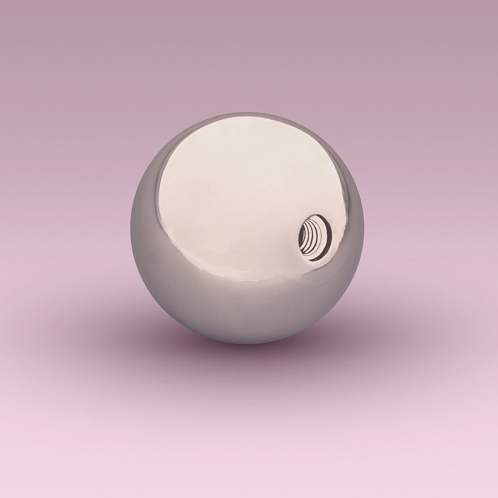 Boule de massage Theros Sphere 60 pour le massage de la prostate et du périnée, à visser sur ProstaSphere Theros® et YoniSphere Theros®. Vue : douille filetée à droite de l’image.